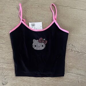 Forever 21 Black and Pink Hello Kitty Tank